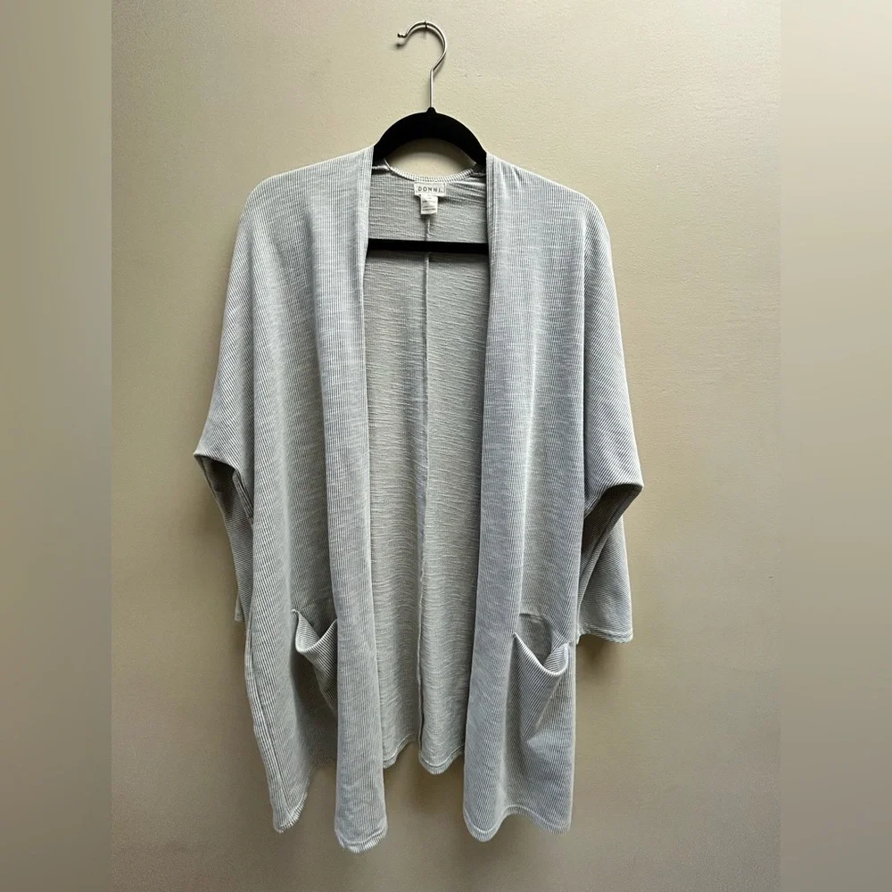 Anthropologie DONNI. Ribbed Sandwash Open Cardigan